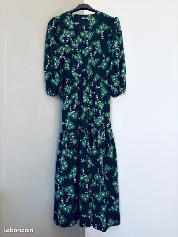 Robe Fleurie Topshop Taille 10 - Coupe A-Line, Longueur Genoux, Occasion Très Bon état