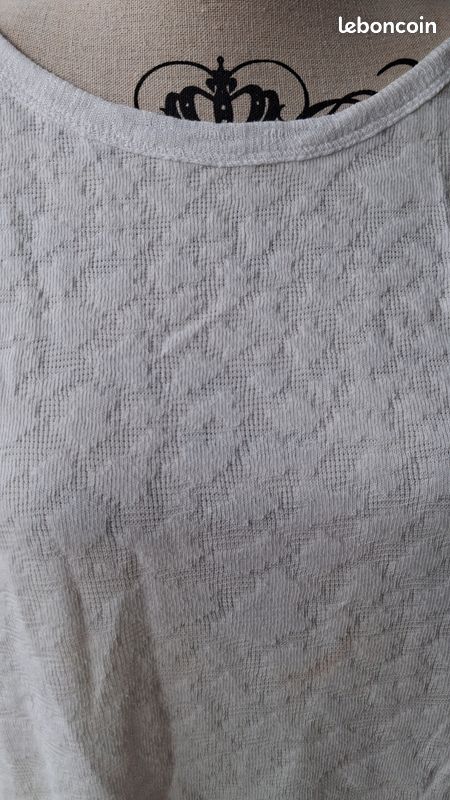 Débardeur coton et dos mousseline ouvert zara 38 (image 4)