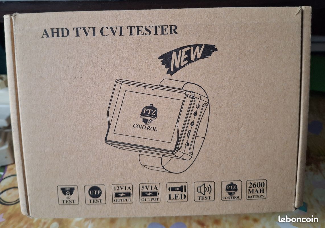 Testeur professionnel 8MP AHD TVI CVI Control PTZ (image 1)