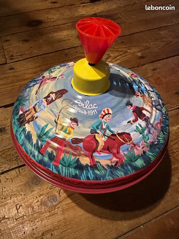 Grande Toupie à Flèches Avec Ventouse – 30 Cm – Outil Pédagogique Pour Classe Et Jeux De Société – Rouge