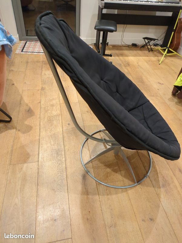 Fauteuil tournant noir (image 2)