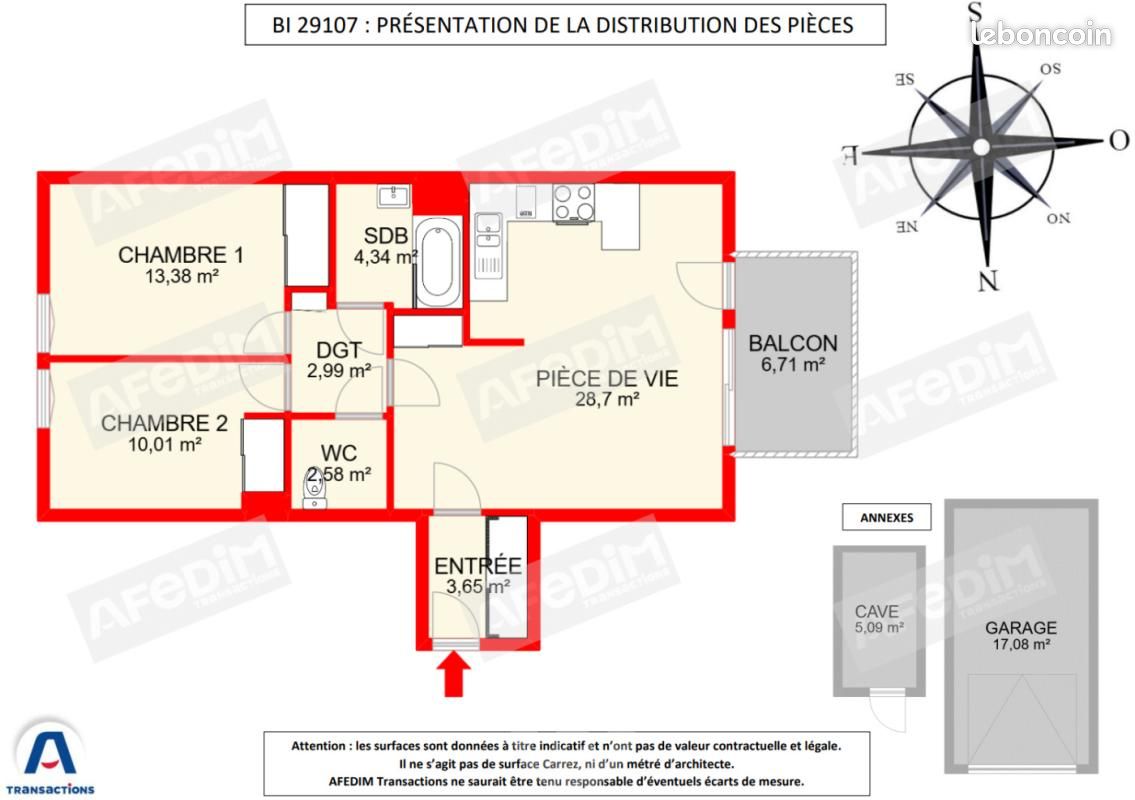 Appartement 3 pièces 65 m² · à La Baule-Escoublac · 65 m² · 255 900 €