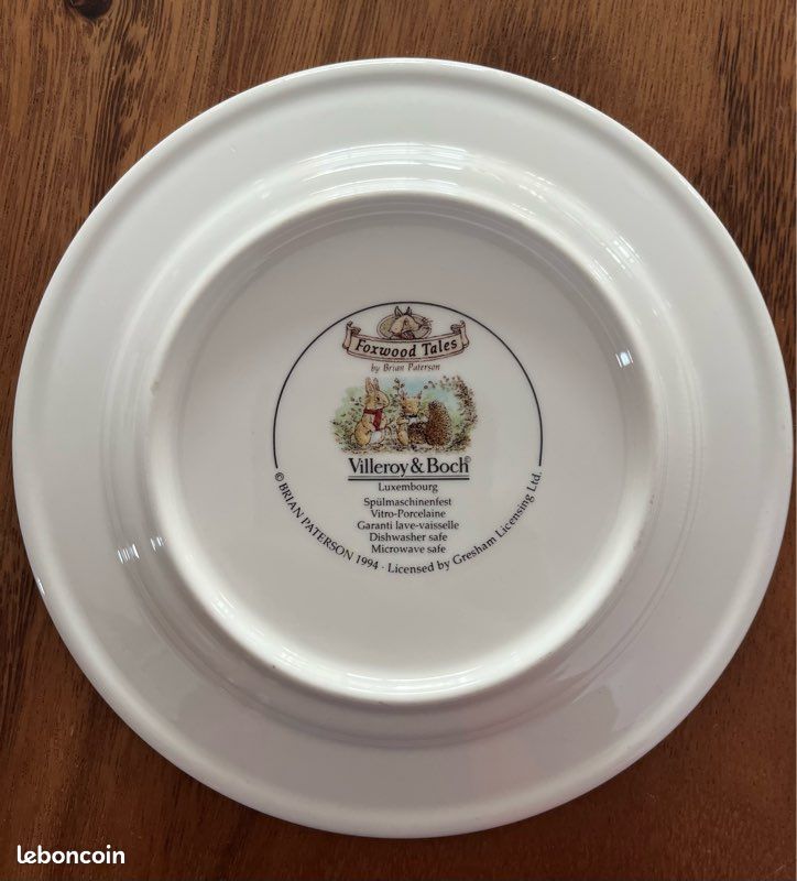 Assiette Villeroy & Boch – Foxwood Tales – Brian Paterson – Porcelaine Blanche