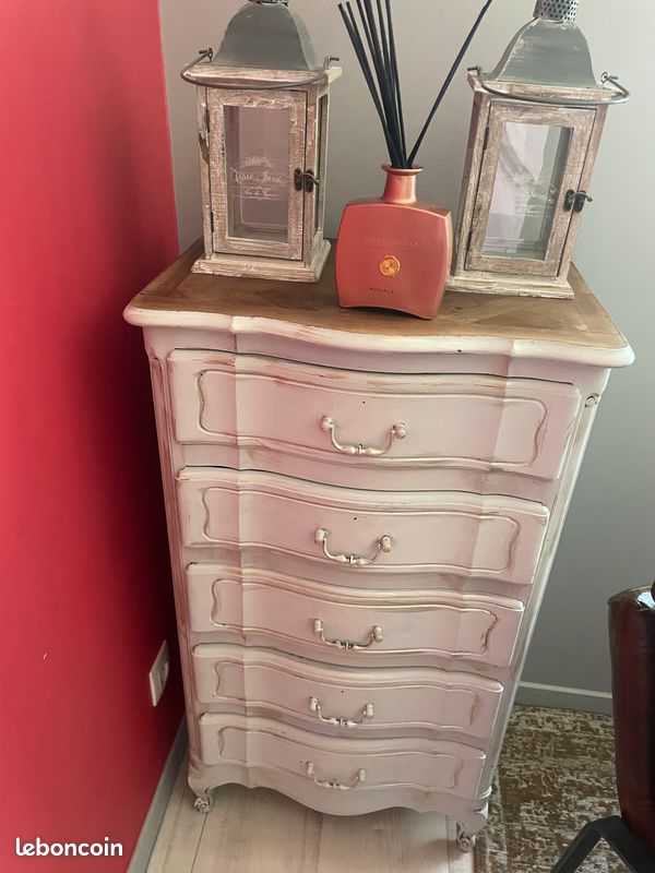 Meuble salon, chambre, dressing shabby en bois massif (image 1)
