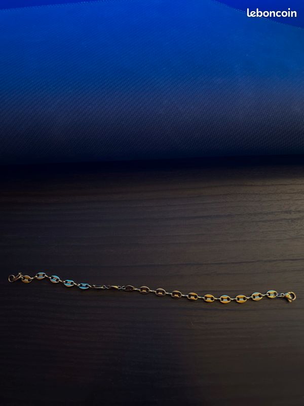 Bracelet graine de café en or (image 1)