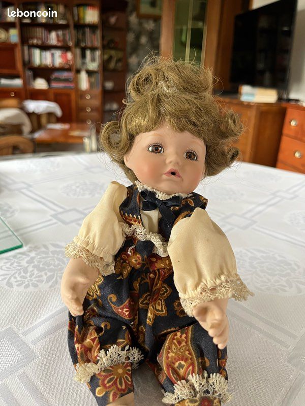 Poupée Automate Musicale Ancienne 35cm - Porcelaine Française à Restaurer