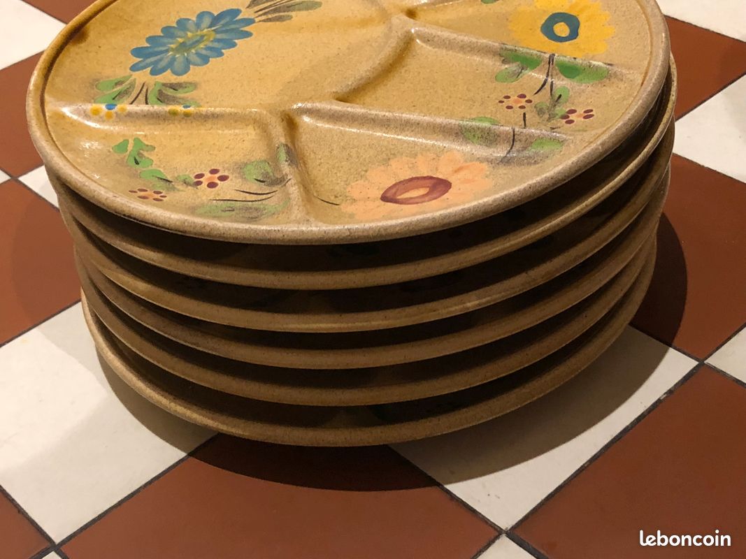 6 assiettes faïencerie de NIDERVILLER (image 2)