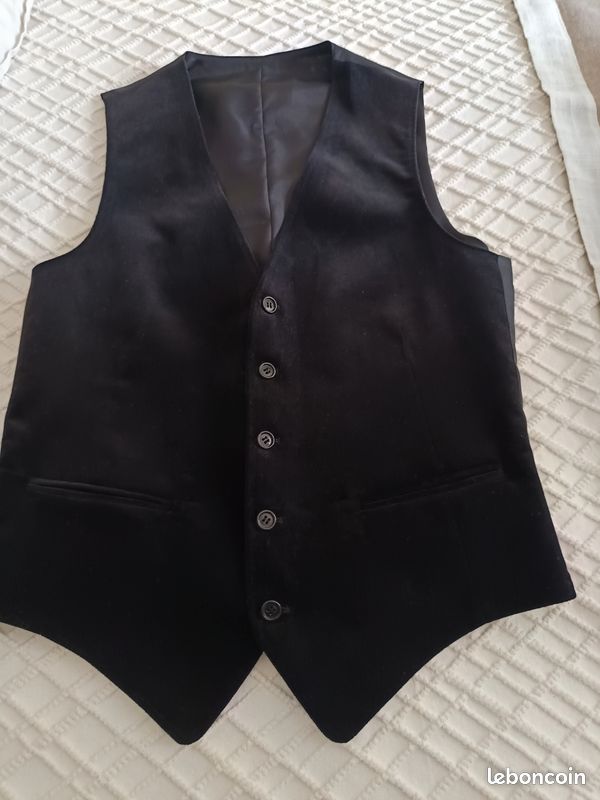 Veste velours ras noir (image 7)