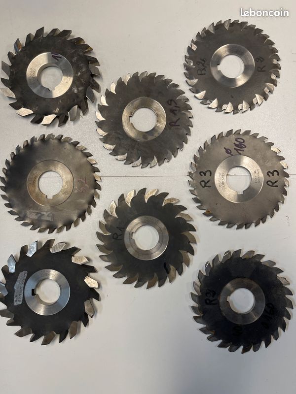 Lot de 8 Fraises 160 mm 3 tailles, (image 1)