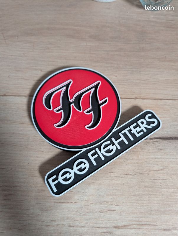 Figurine logo deco Foo fighters 16x14cm Fanart (image 3)