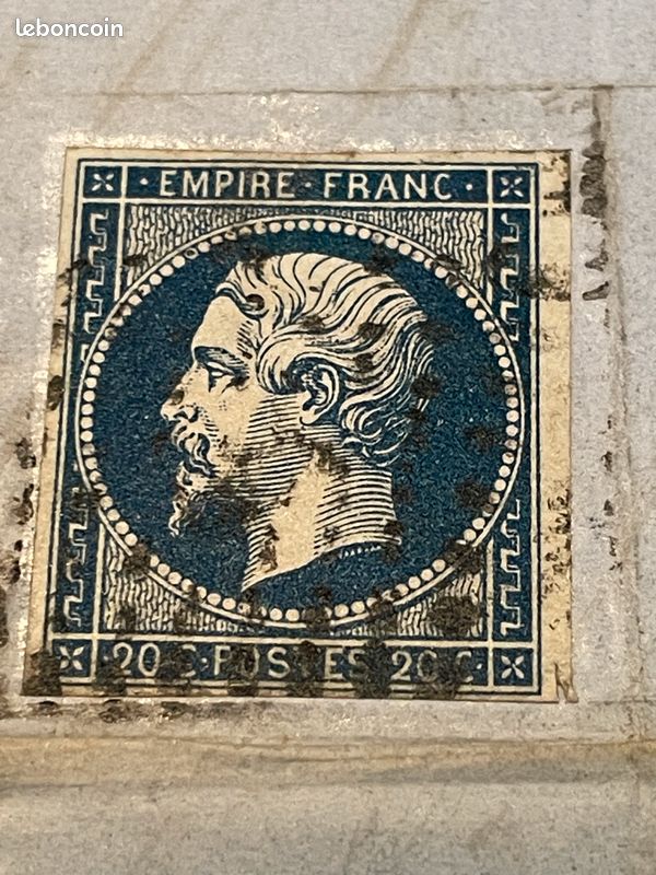 Lettre avec (37) timbre numéro 14 variété foncé (image 1)