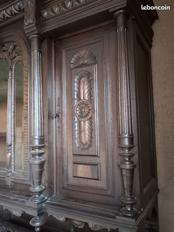 Buffet vaisselier Renaissance chêne rare (image 2)