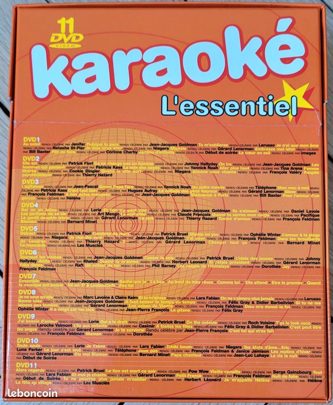 Coffret 11 DVD Karaoké L'essentiel - Parfait état (image 2)