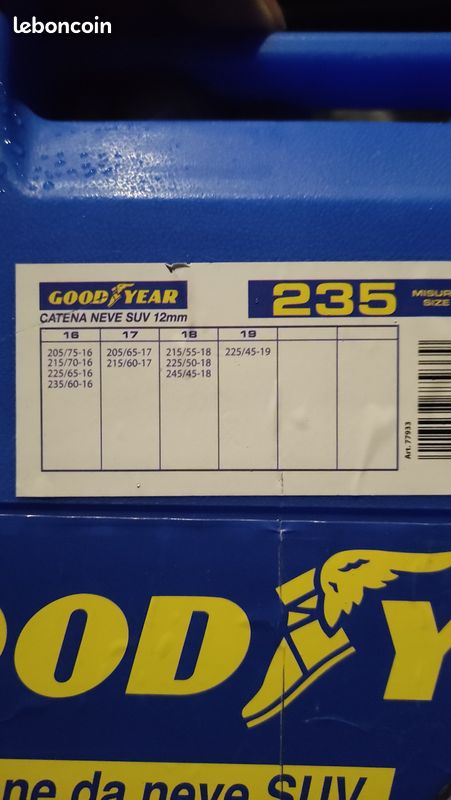 Goodyear 77933 Catene Neve 12 mm