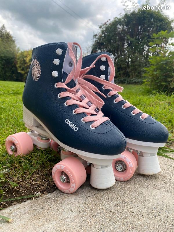 Rollers Oxelo noir et rose 🛼 + protection de roller - Loisirs créatifs