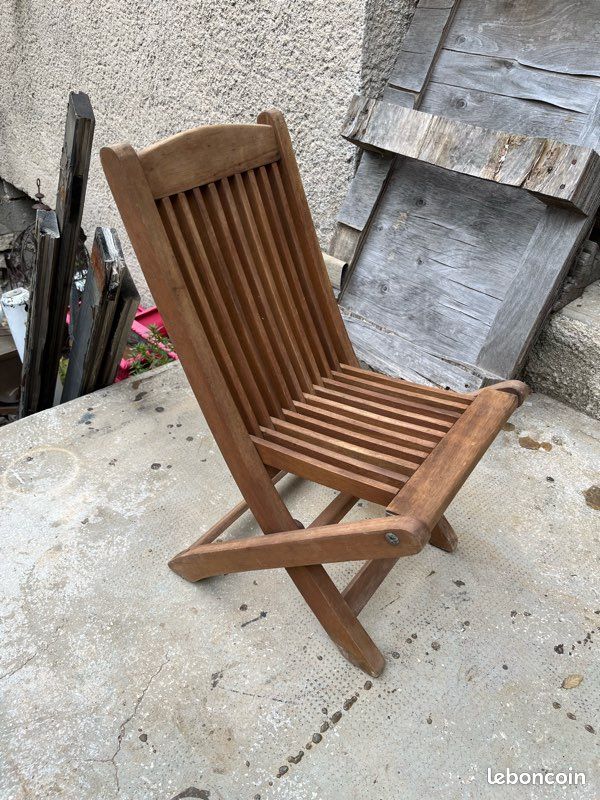 Chaise enfant en bois de teck (image 2)