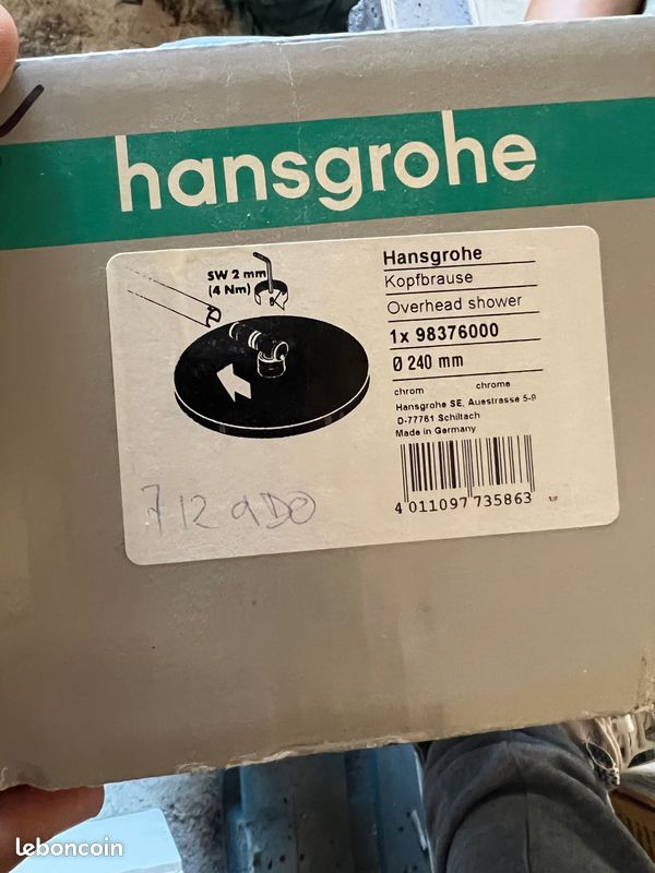 Tête de douche hansgrohe (image 2)