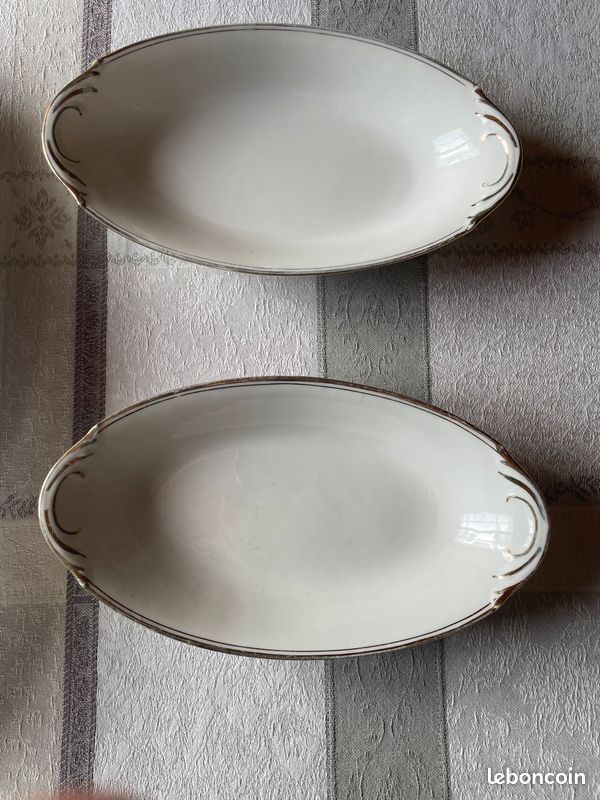 Deux Raviers Plats En Porcelaine Blanche - Service à Sardine - Neufs