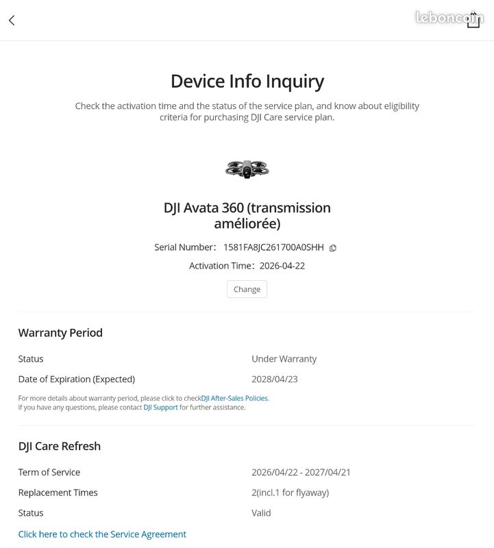 Dji avata 360 drone 3 batterie dji care sans telecommande (image 6)