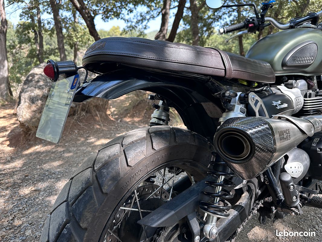 Triumph Street Scrambler 2018 Matt Khaki Green Débridée permis