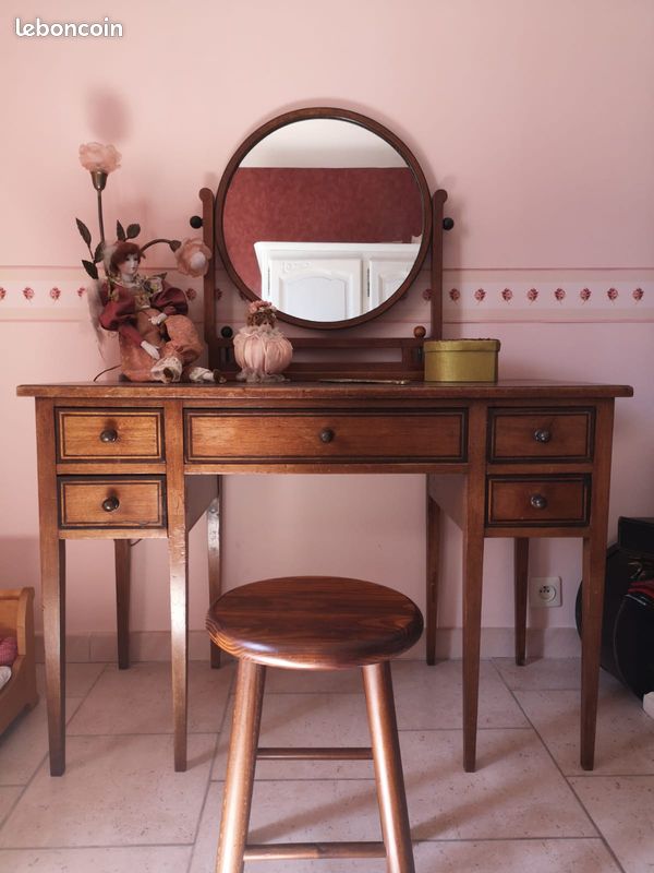 Superbe coiffeuse style annees 30 ancienne en bois (image 1)