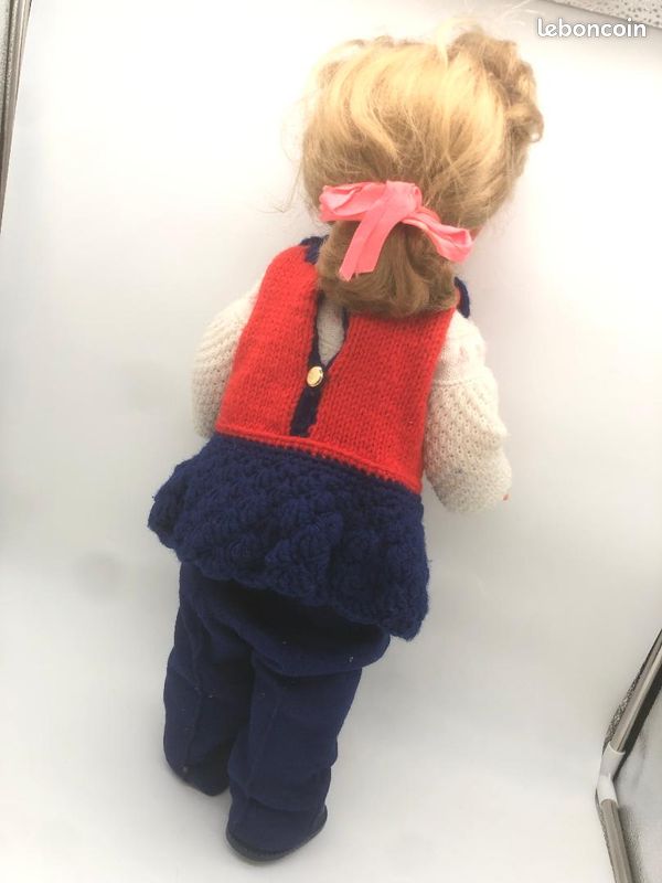 Poupée Ancienne GéGé 47 Cm – Yeux Dormeurs Bouche Entrouverte – France 1950 – Robe + Chaussures