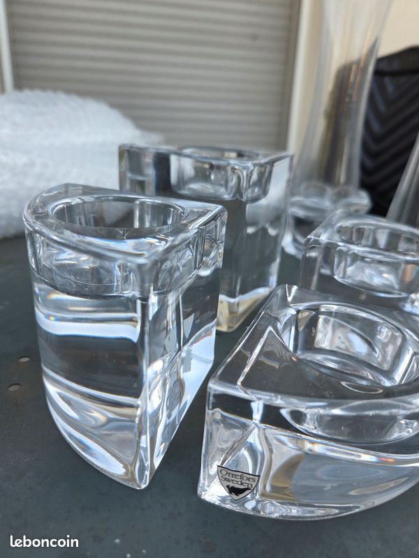 Lot de 4 bougeoirs orrefors sweden (image 3)