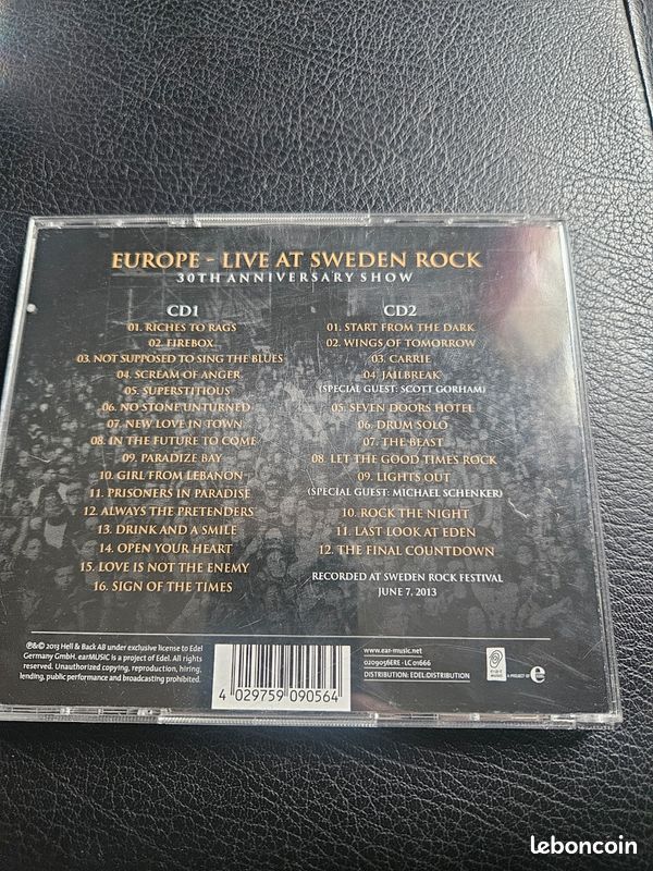 Europe cd live in sweden (image 2)