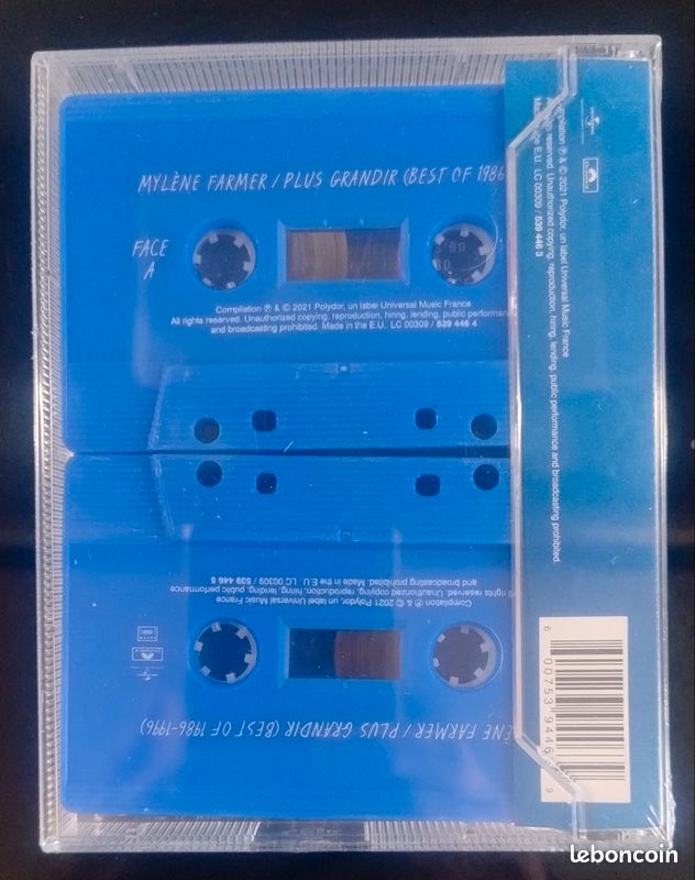 Mylène Farmer best of 1986 1996 "Plus Grandir" version K7 (image 2)