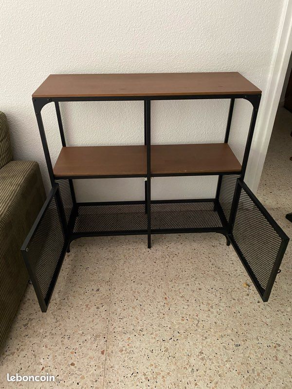 Meuble rangement bois et métal (image 2)