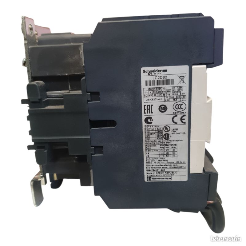 SCHNEIDER ELECTRIC LC2D80P7 LX1D6 P7 230V 50/60Hz Contacteur inverseur (image 2)