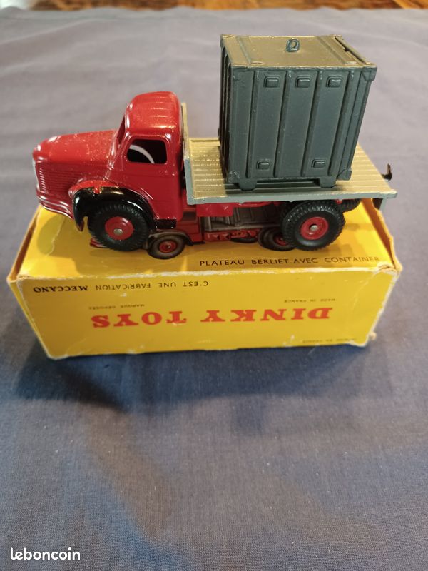 Dinky Toys 34B Berliet Porte-container – Miniature Collection MIB, état Neuf, Boîte D’origine