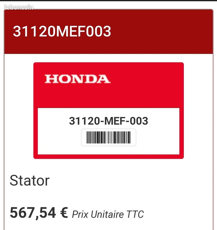 Swt Silverwing honda Stator alternateur neuf honda (image 2)