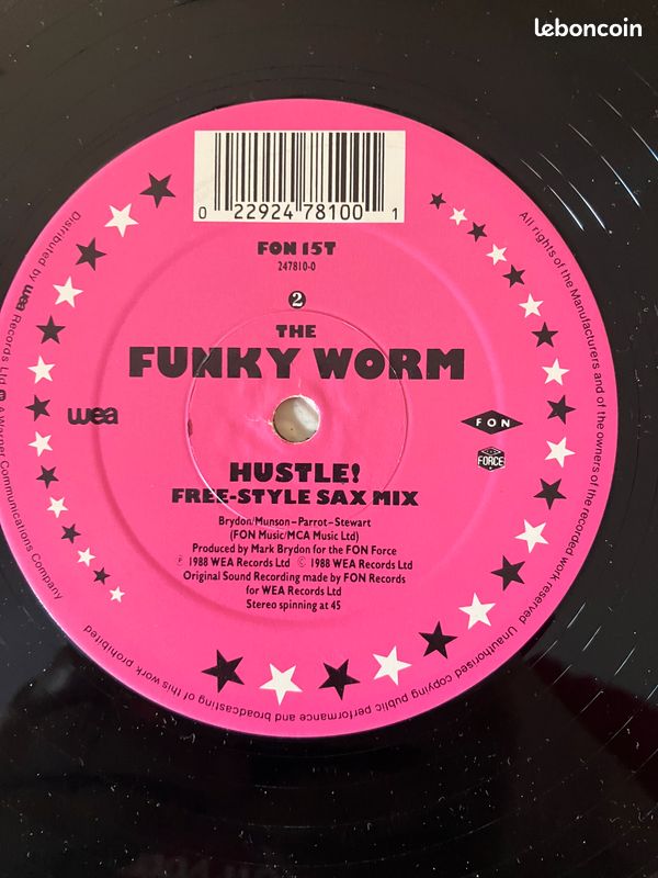 Funky Worm - Hustle - Maxi 45 (image 2)