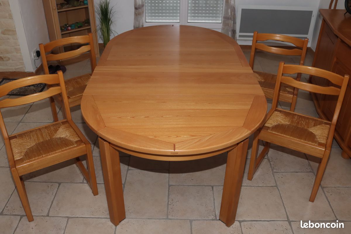 Tokyo Ensemble Pour Salle à Manger Table à Manger Avec 2 Rallonges O120x120 160 200 Cm Noire Et 6 Chaises Boucle Blanc