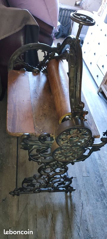 Ancienne Essoreuse à Linge Achille USA - Outil Agricole En Bois - 19e Art Populaire - (n.1)