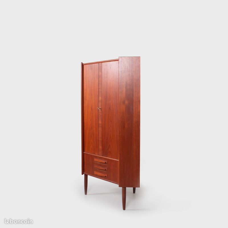 Meuble d'angle scandinave en teck par Omann Jun. - 1960 (image 2)