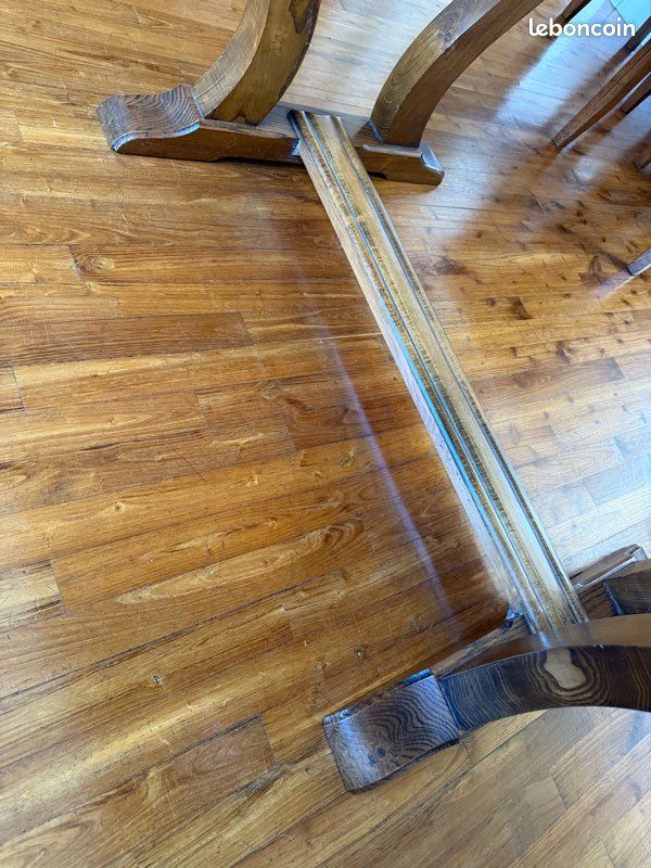Table rectangulaire bois 90/128cm+2 rallonges de 33cm chacune (image 4)