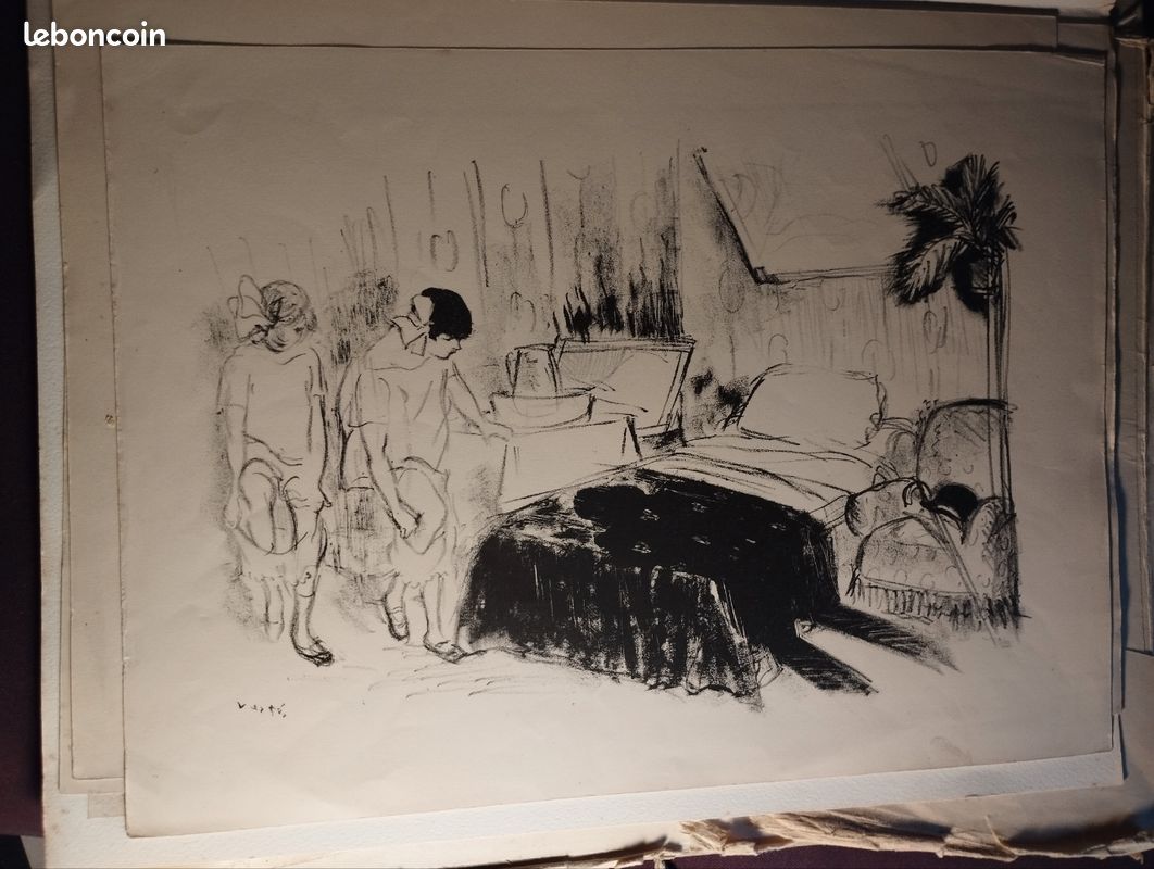 Lithographie originale Vertes Maisons (closes) (image 8)