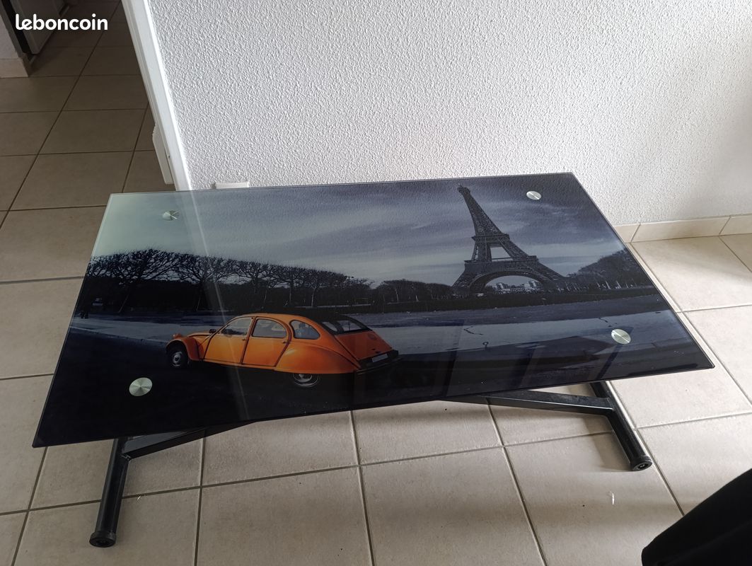Table basse avec plateau en verre (image 4)