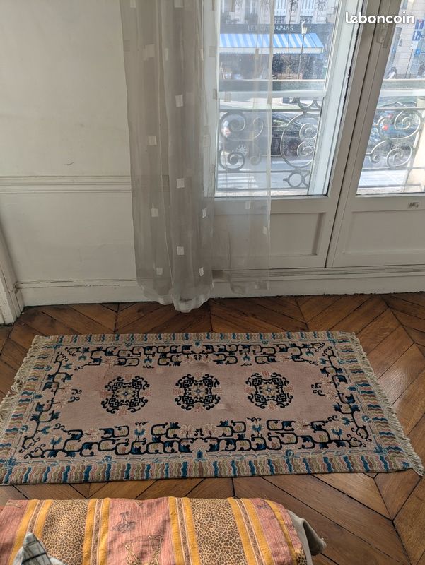 TAPIS DE SOIE CHINOIS. NOUÉ À LA MAIN. 152X240 CM. CHINE. VERS 1980