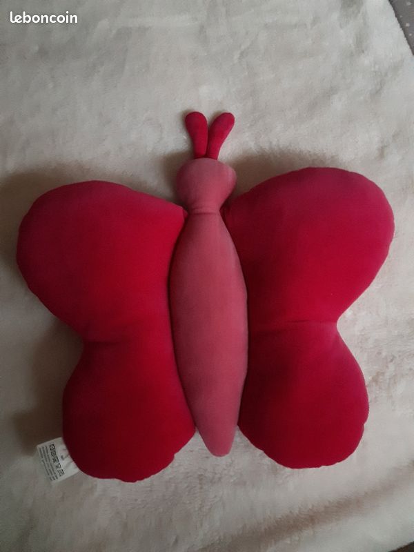 Peluche papillon rose très bon état (image 2)