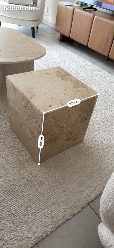 Table basse en travertin (image 4)