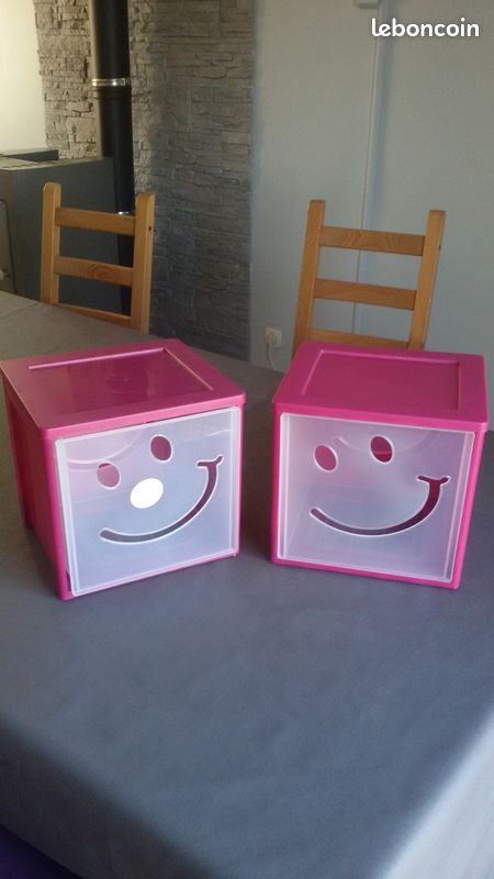 Boite de rangement plastique rose enfant (image 2)