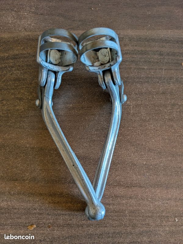 Paire De Poignées De Frein Vélo Ville Vintage - Aluminium Argenté