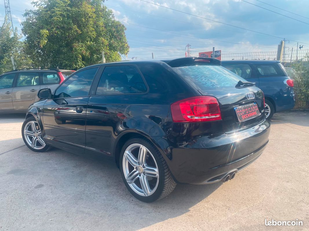 AUDI A3 II 2.0 TDI 140CH S LINE * GPS XENON BLUETOOTH CLIM RÉGULATEUR JANTES ALU * CRIT'AiR 2 * FACTURES D'ENTRETIEN À JOUR (image 4)
