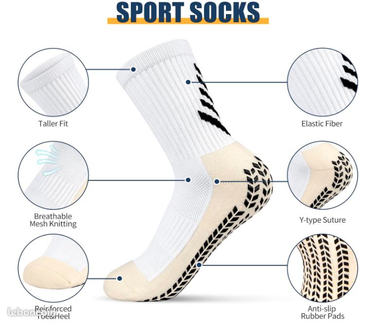Chaussettes Sport TRENDOUX Homme/Femme - Compression, Anti-Ampoules, Respirantes - Pour Running, Randonnée