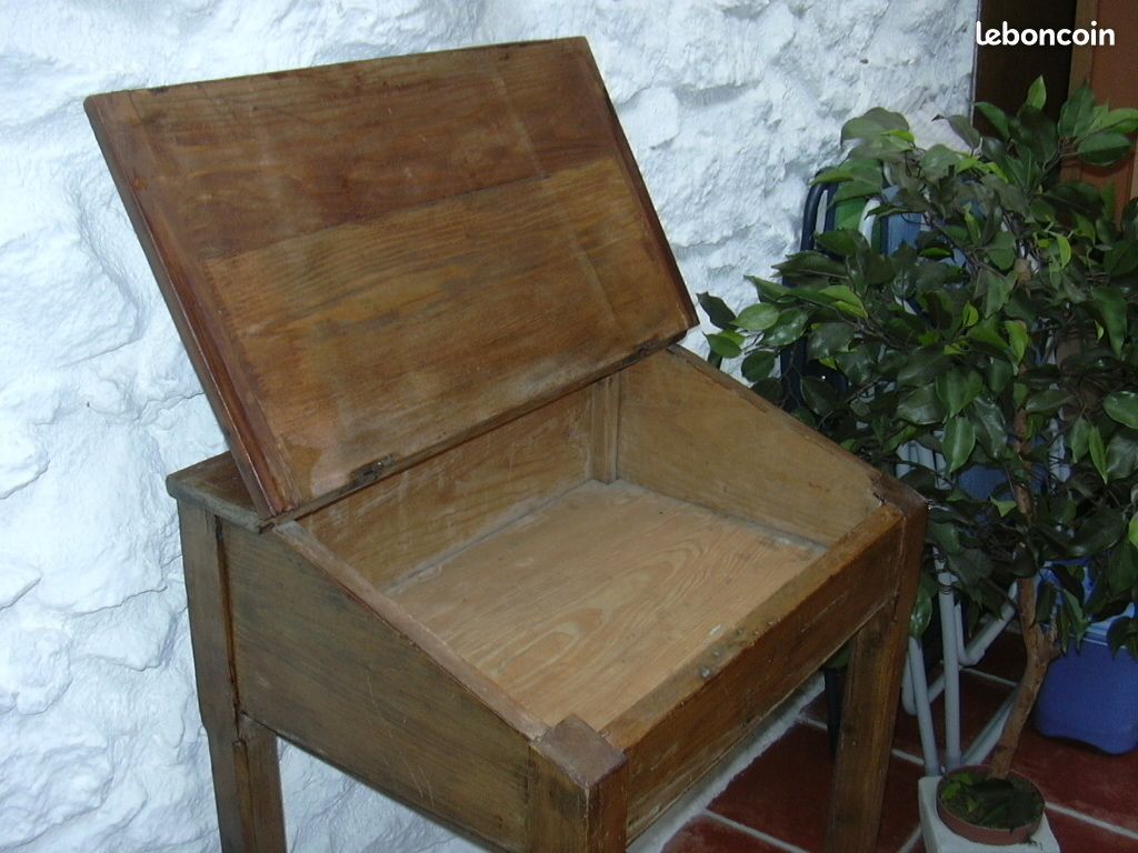 Bureau pupitre en bois ancien (image 2)