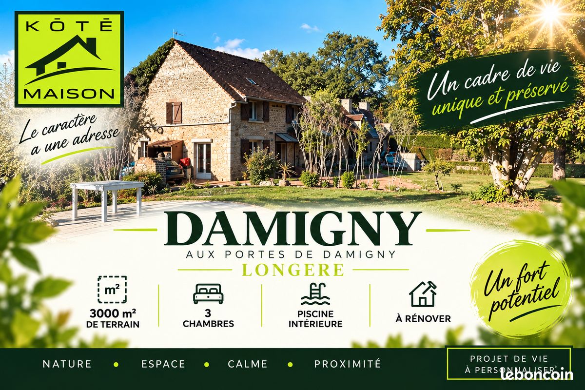 Maison 6 pièces 150 m² · à Damigny · 150 m² · 162 000 €