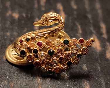 Broche Cygne Dorée - Bijou Fantaisie élégant - Neuf Sans Emballage